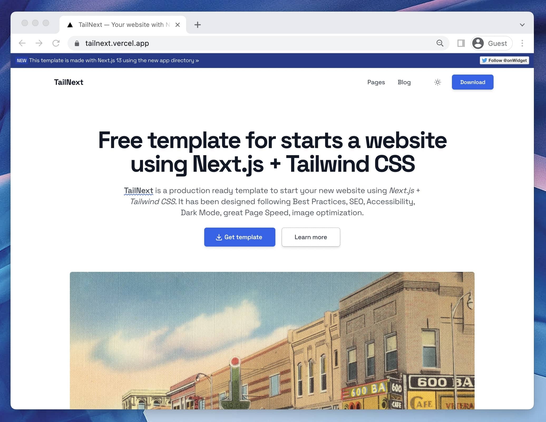 TailNext Theme Screenshot