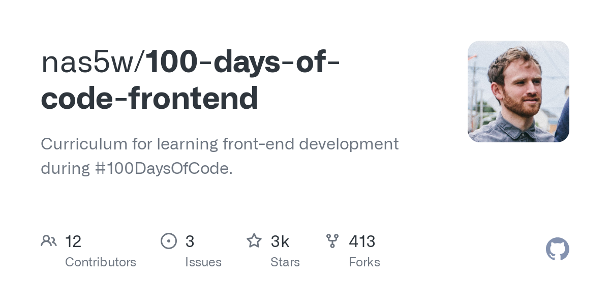 100 days of code frontend