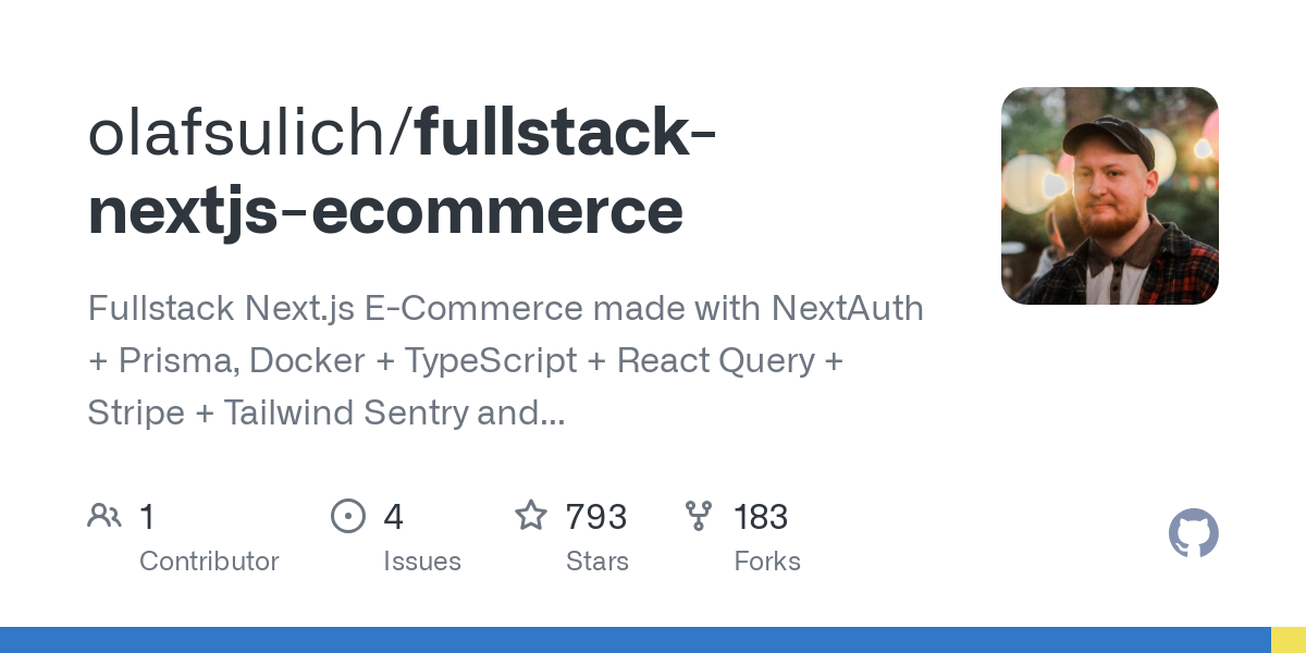 fullstack nextjs ecommerce