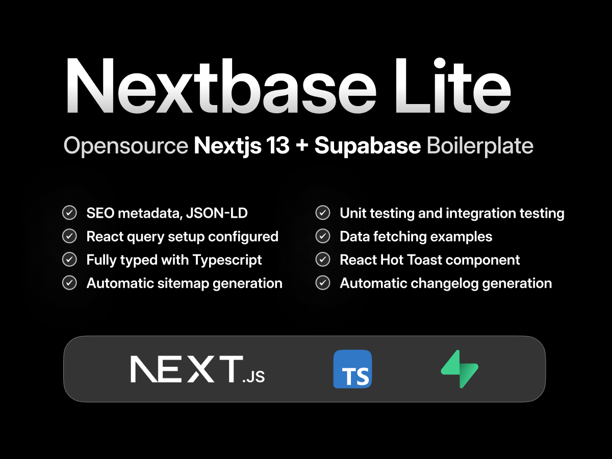 NEXTBASE LITE Open Source Free Boilerplate