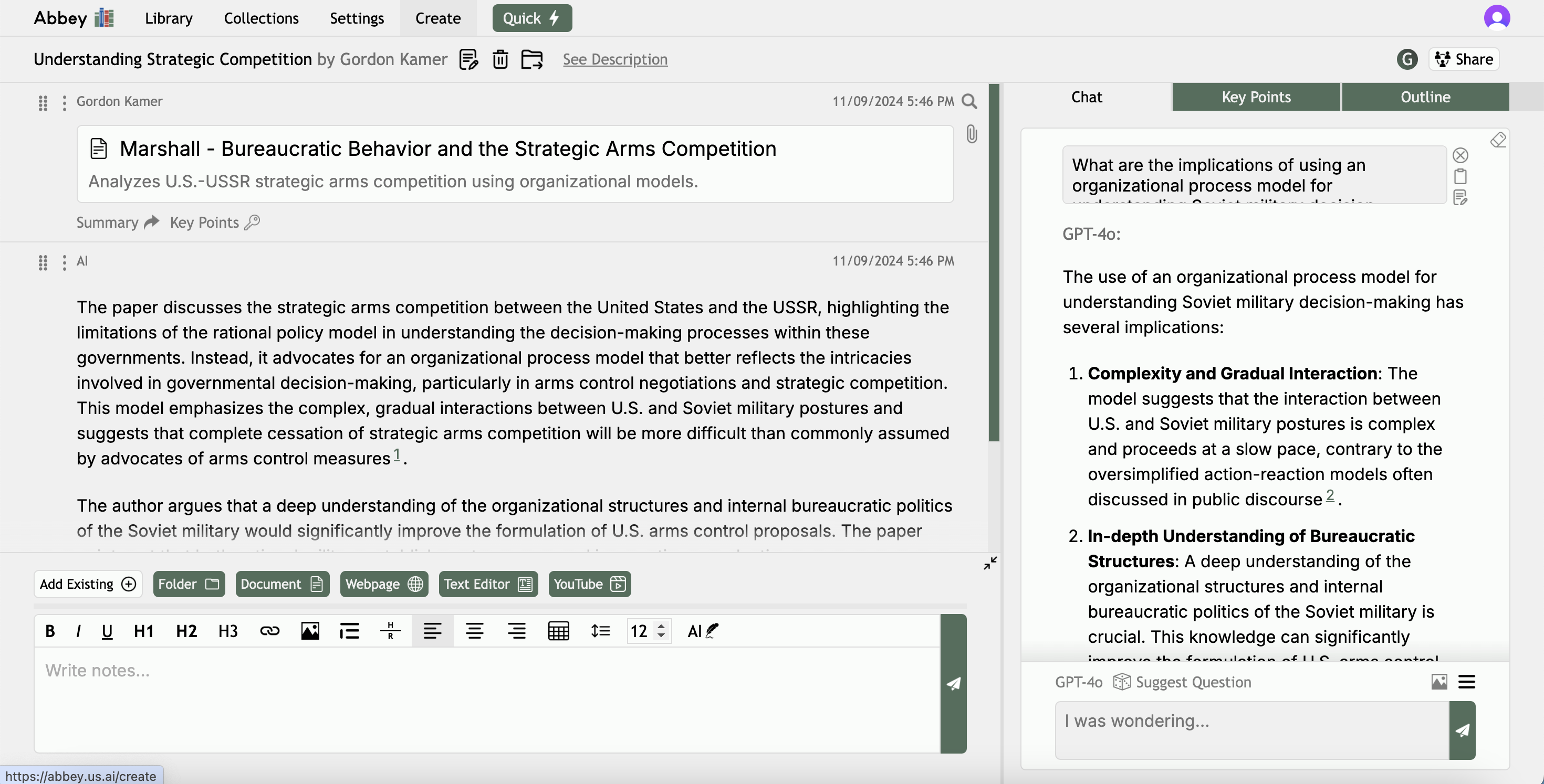 Arbeitsbereich Screenshot
