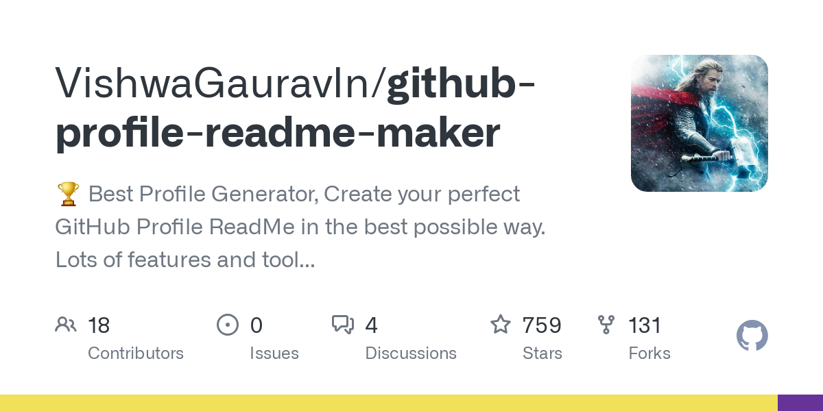 github profile readme maker