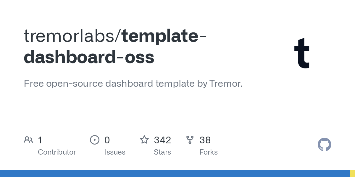 template dashboard oss