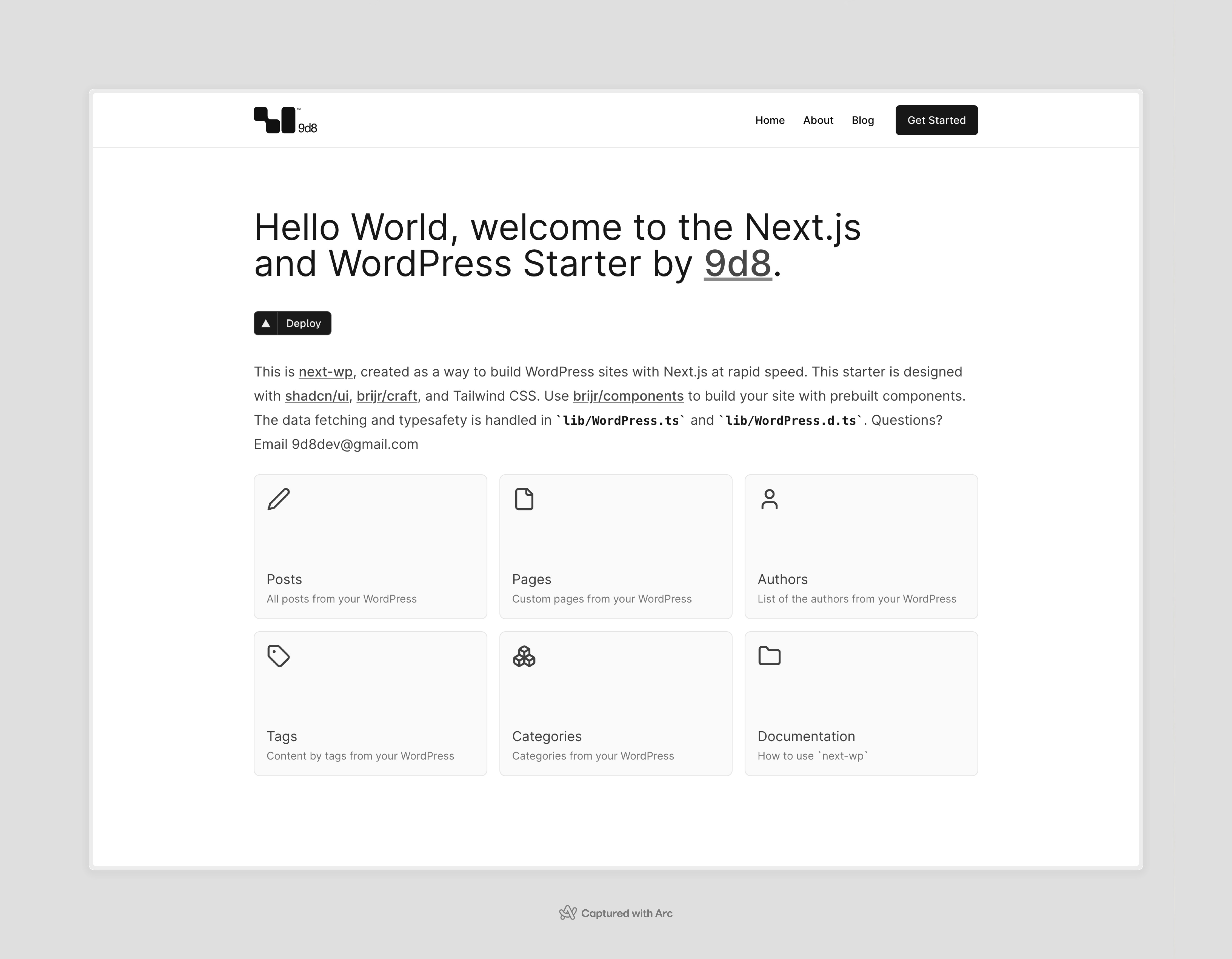 WordPress_Next_js Starter von 9d8
