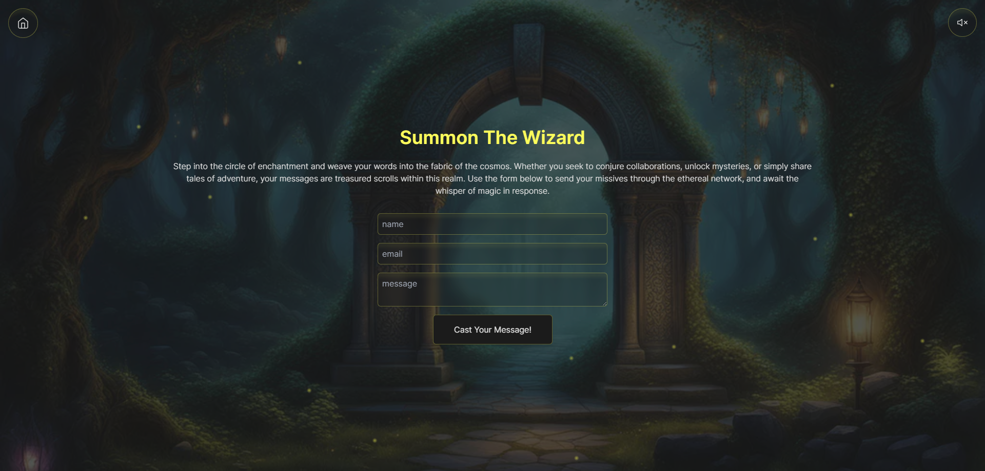 Next.js Creative Portfolio Website Kontaktseite