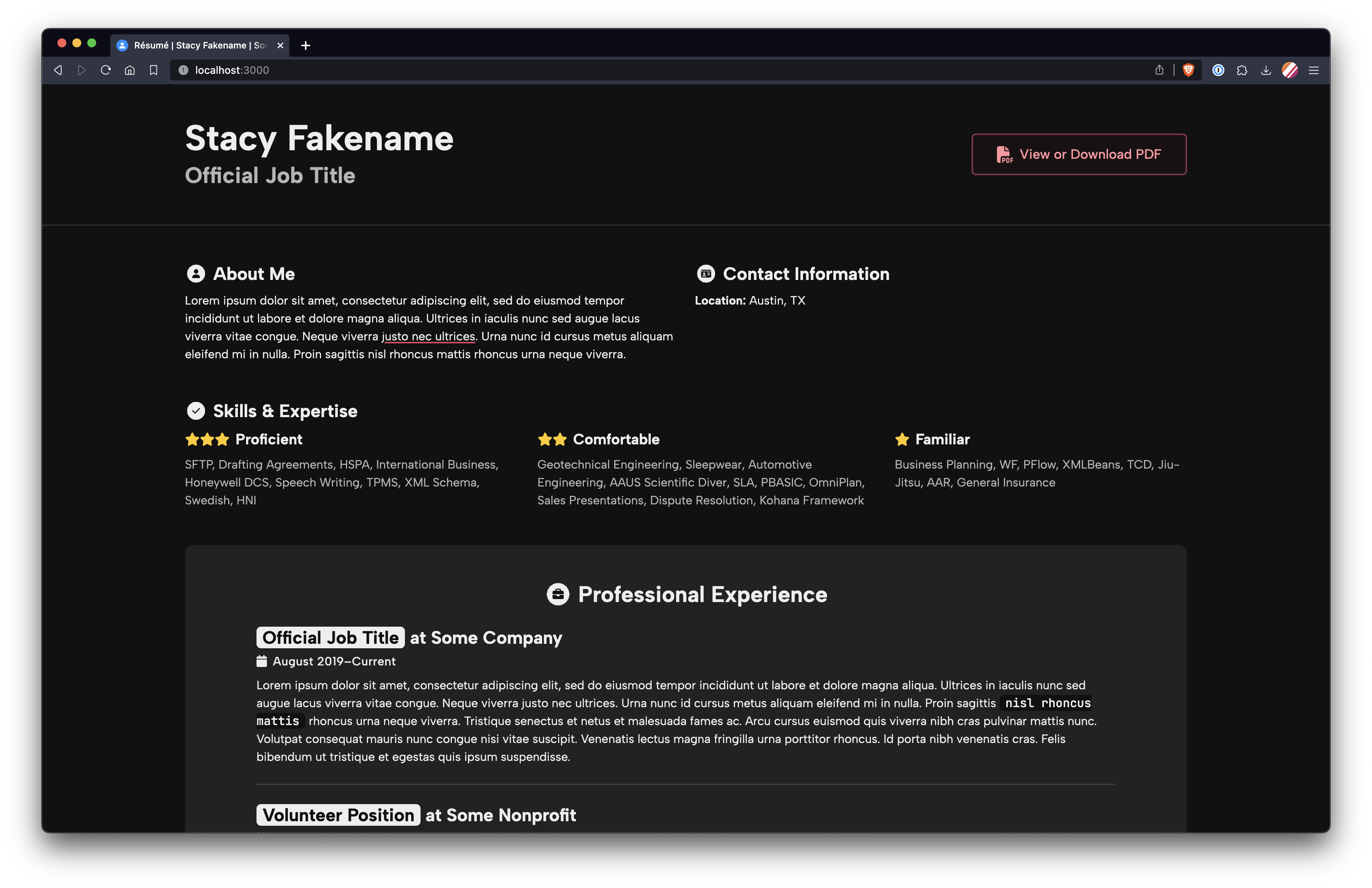 Ruby Accent Dark Modus