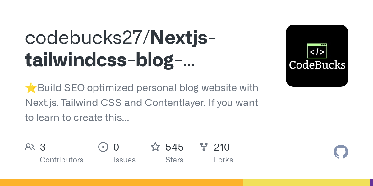 Nextjs tailwindcss blog template