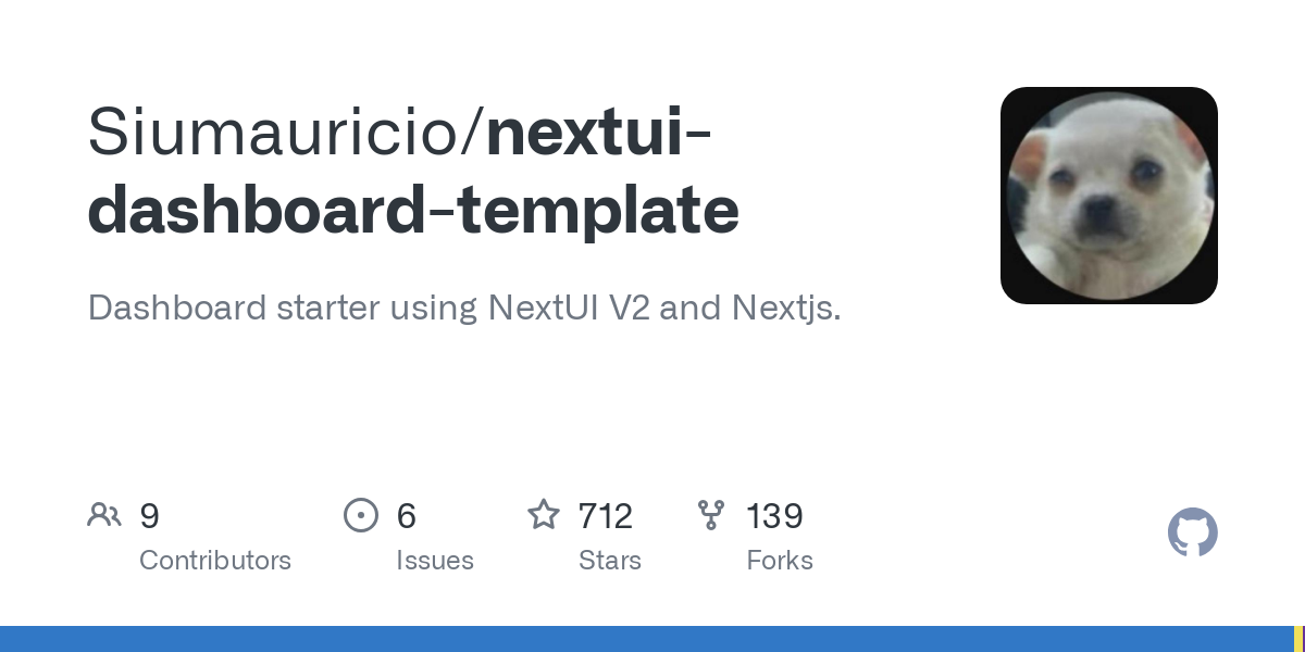 nextui dashboard template