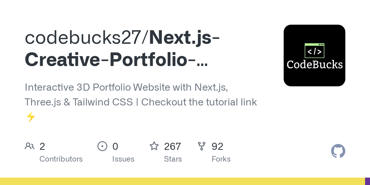 Next.js Creative Portfolio Website