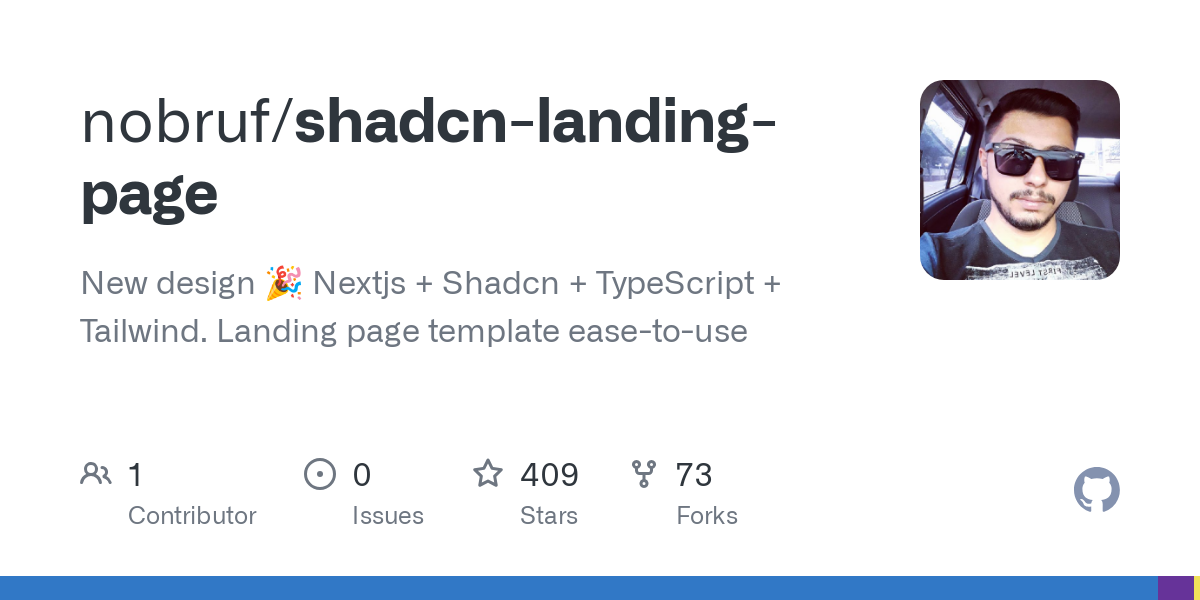 shadcn landing page