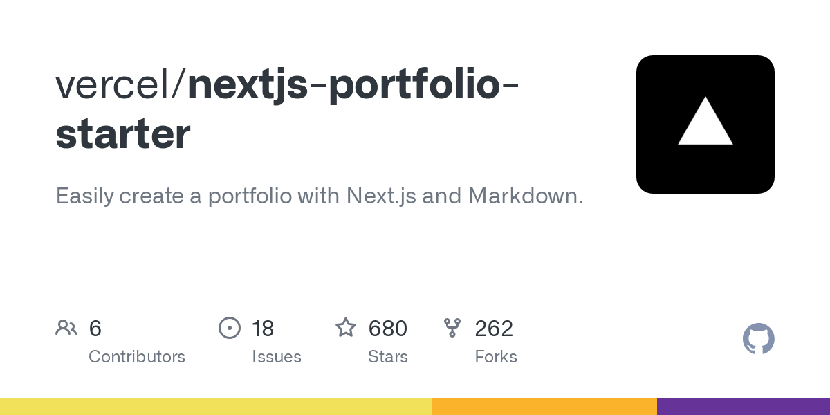 nextjs portfolio starter