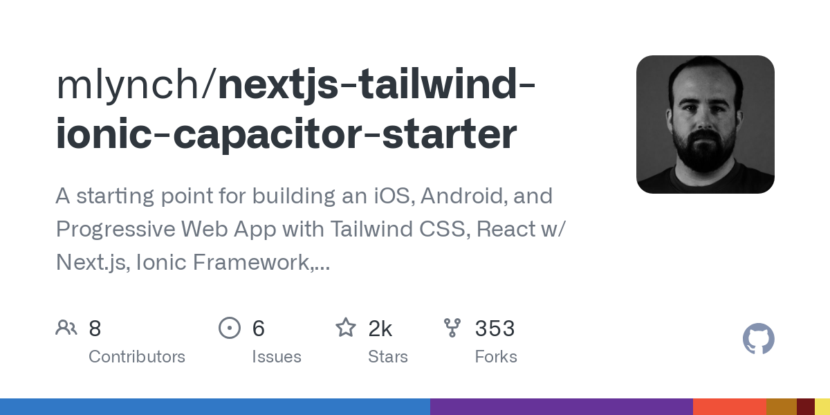 nextjs tailwind ionic capacitor starter