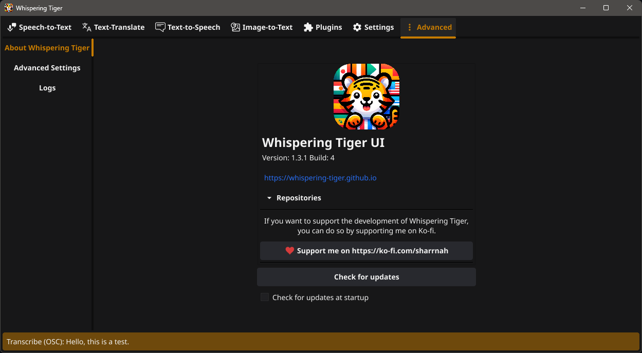Über Info -Registerkarte