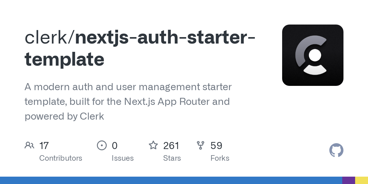 nextjs auth starter template