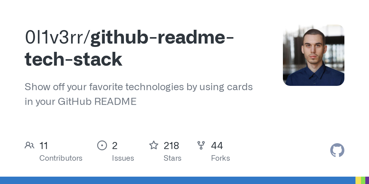 github readme tech stack
