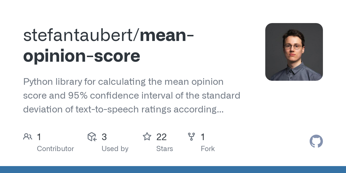 mean opinion score