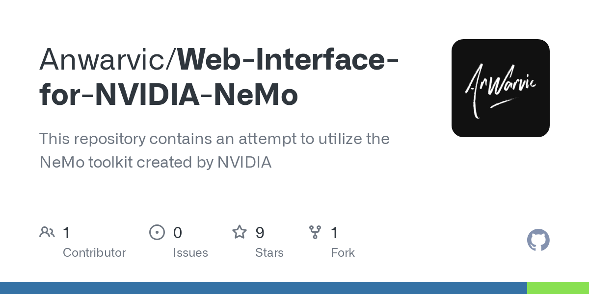 Web Interface for NVIDIA NeMo