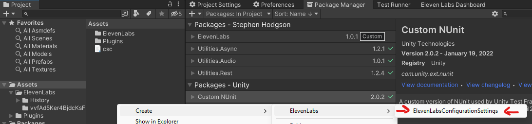 Erstellen Sie eine neue elfLabsConfiguration