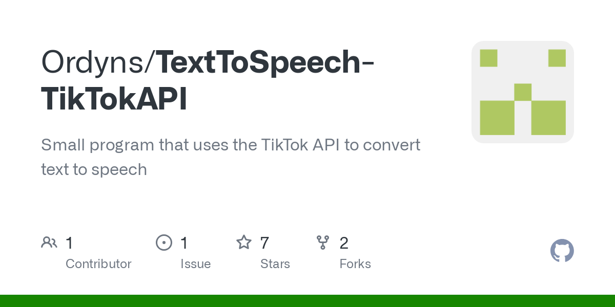 TextToSpeech TikTokAPI