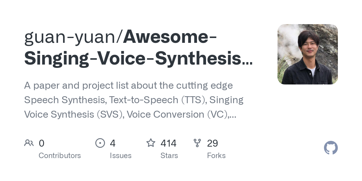Awesome Singing Voice Synthesis and Singing Voice Conversion