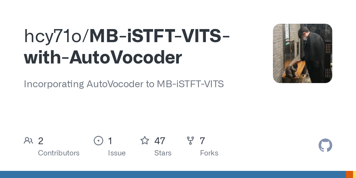MB iSTFT VITS with AutoVocoder