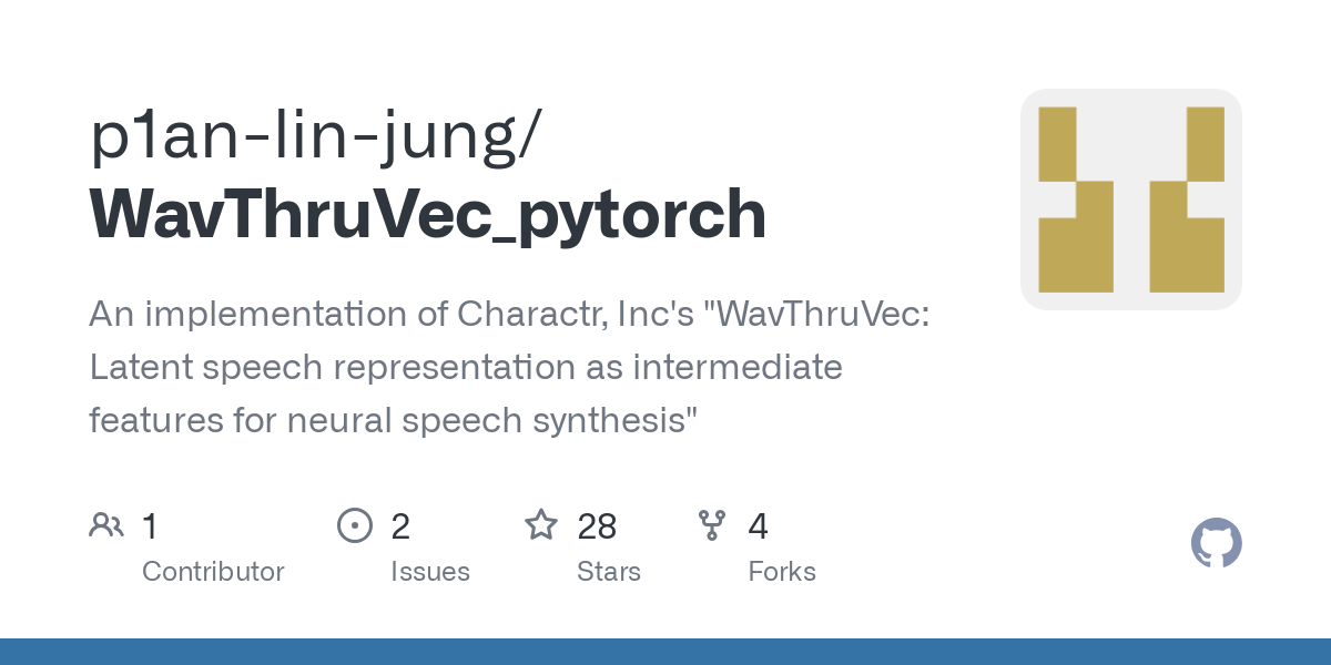 WavThruVec_pytorch