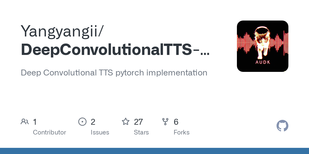 DeepConvolutionalTTS pytorch