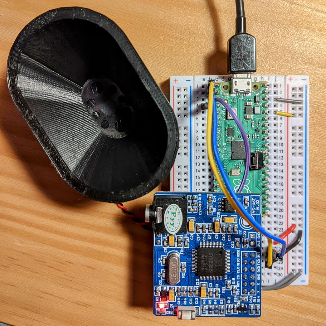 Sync6988 mit Raspberry Pi Pico und kleinem Lautsprecher