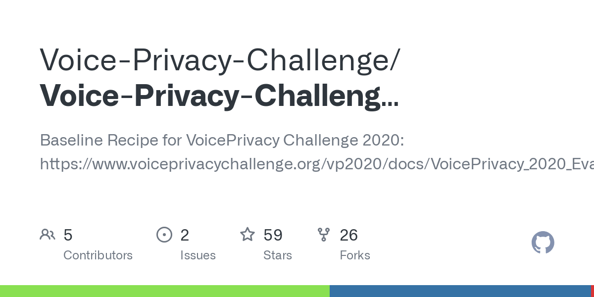 Voice Privacy Challenge 2020