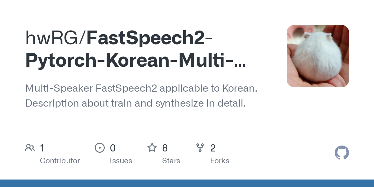 FastSpeech2 Pytorch Korean Multi Speaker