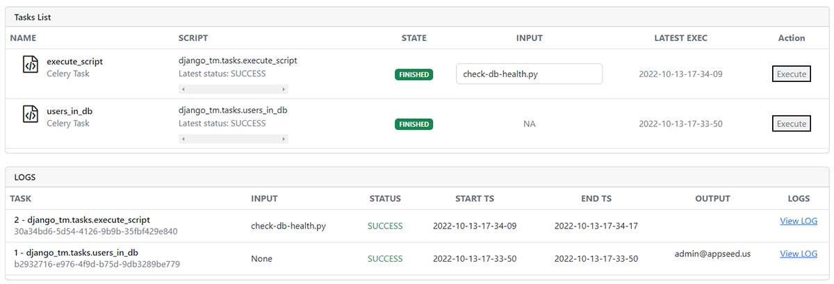 Django Tasks Manager - View All Tasks.