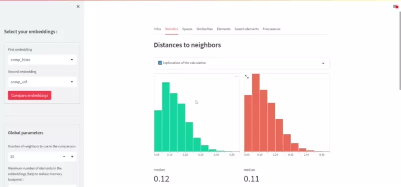 A short video overview of embcompare graphical user interface