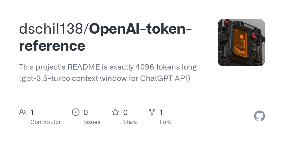 OpenAI token reference