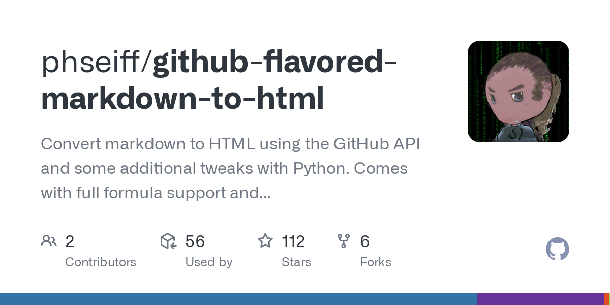 github flavored markdown to html