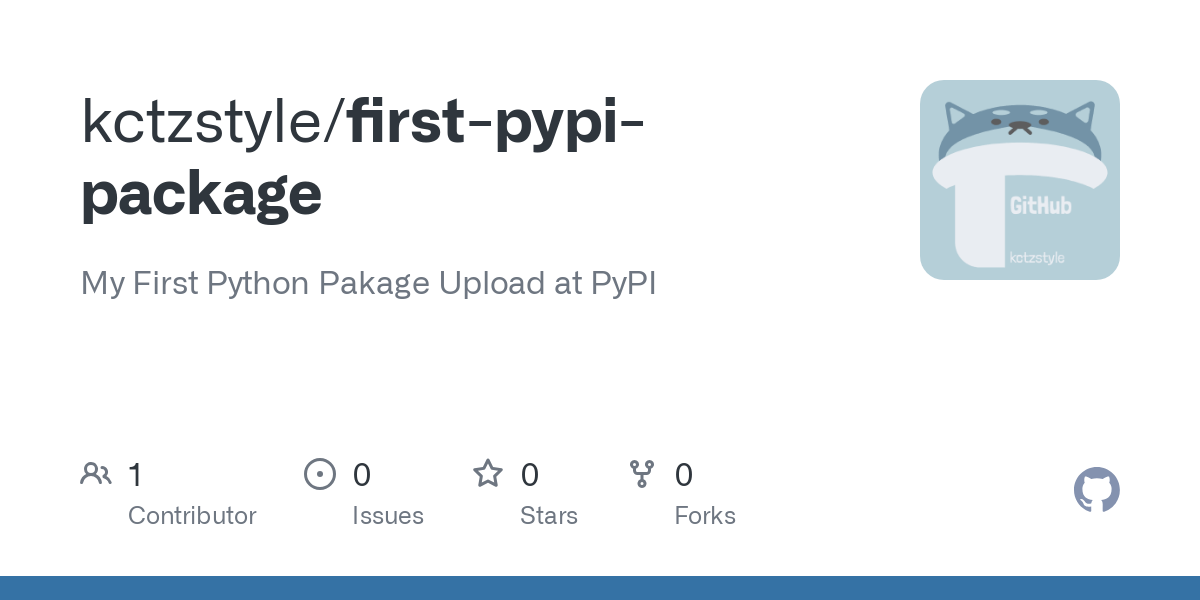 first pypi package