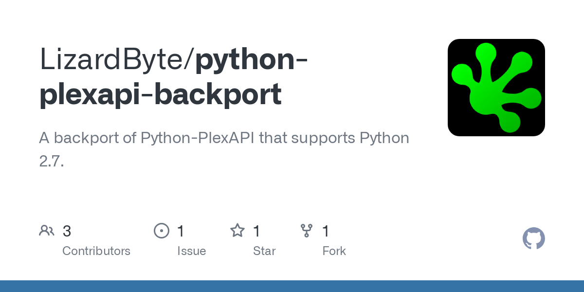 python plexapi backport