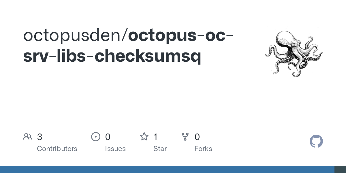 octopus oc srv libs checksumsq