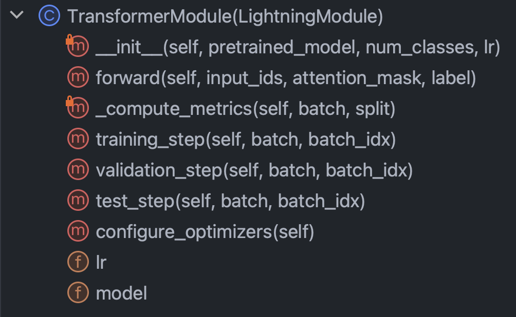 Transformer Class 
Structure
