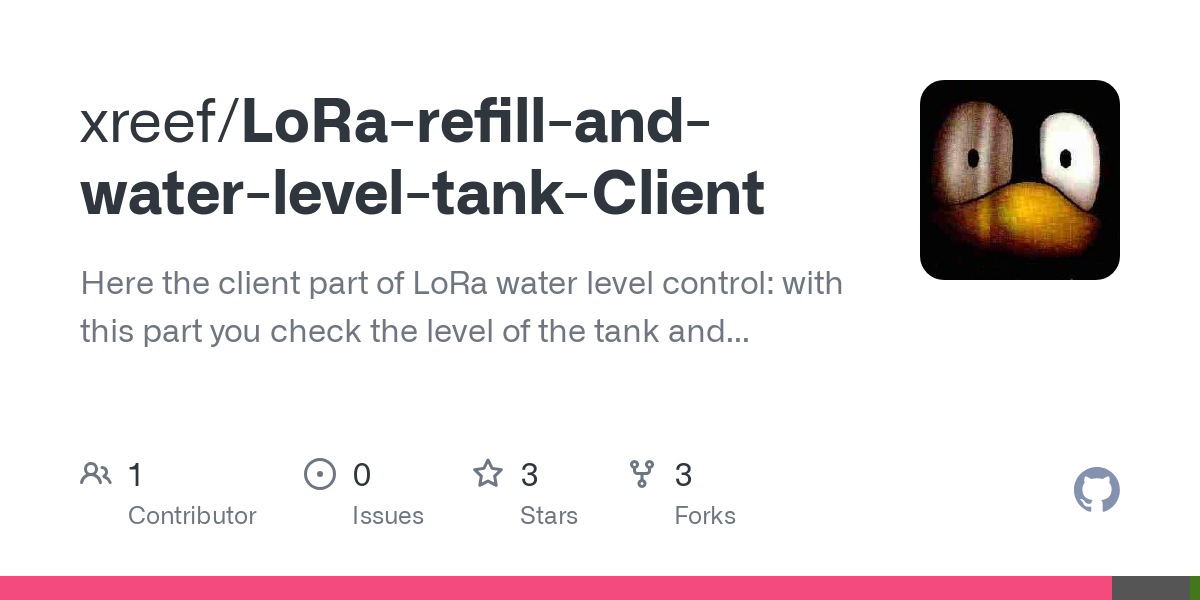 LoRa refill and water level tank Client