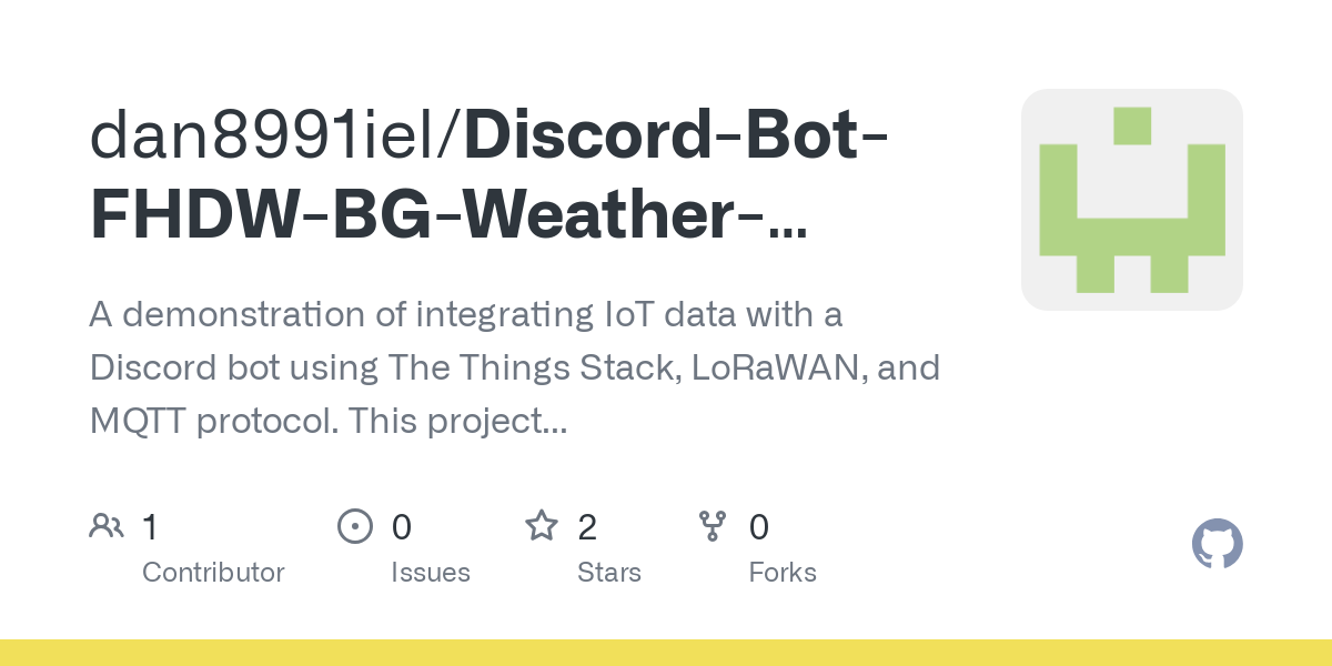 Discord Bot FHDW BG Weather TheThingsStack TheThingsNetwork