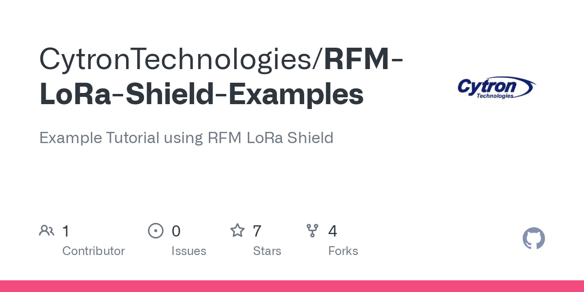 RFM LoRa Shield Examples