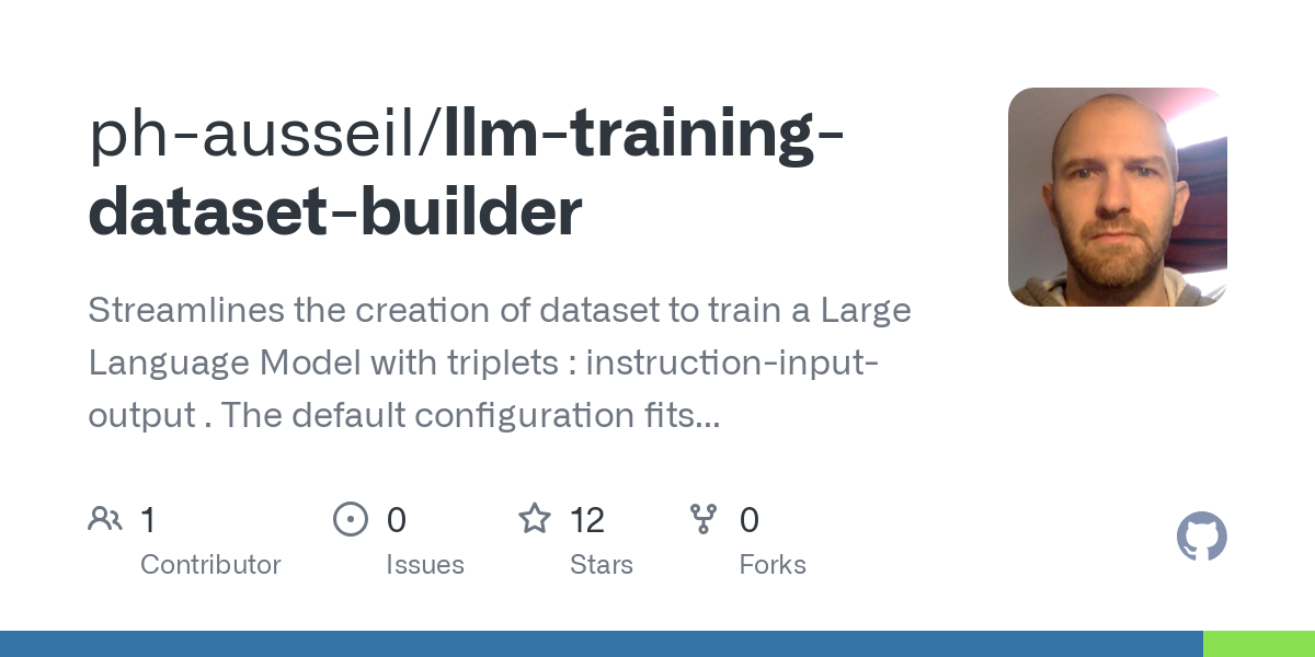 llm training dataset builder