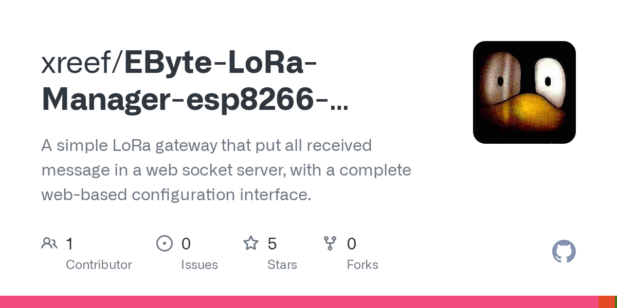 EByte LoRa Manager esp8266 Gateway