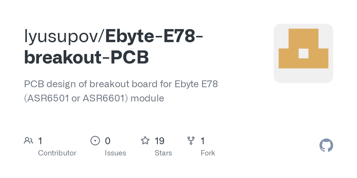 Ebyte E78 breakout PCB