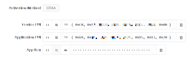 LSB output in TTN console