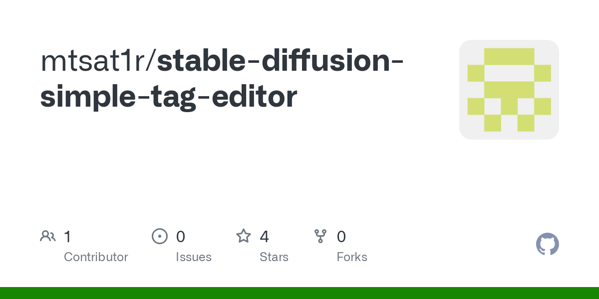 stable diffusion simple tag editor