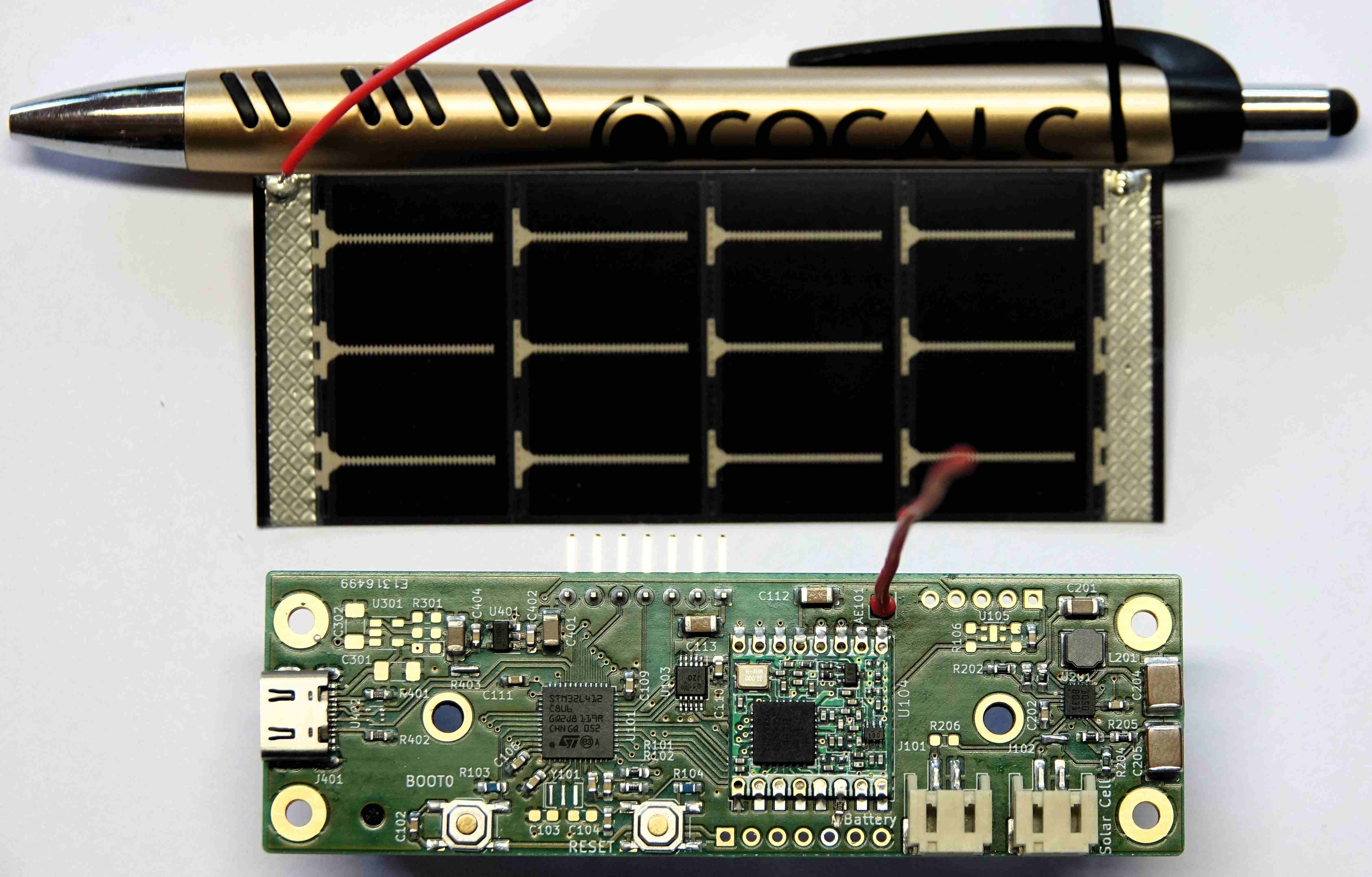 PCB with solar pannel