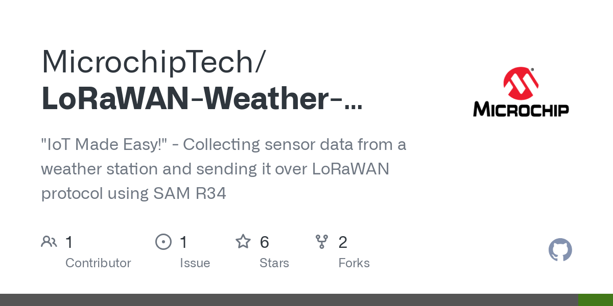 LoRaWAN Weather Station Demo using SAMR34