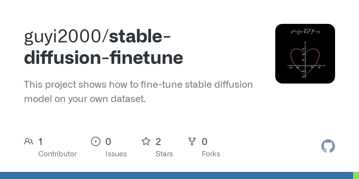 stable diffusion finetune