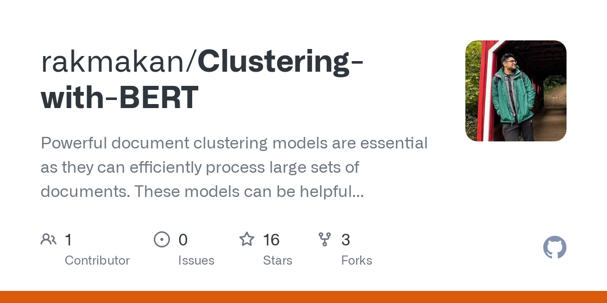 Clustering with BERT